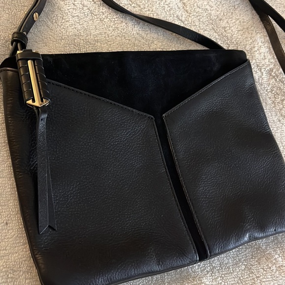 Stella & Dot- Covet- Genuine Leather/suede crossbody-black - Picture 4 of 9